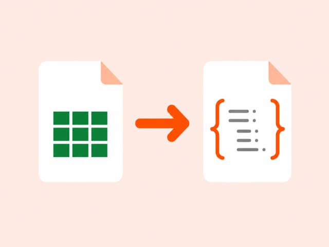 CSV to JSON illustration