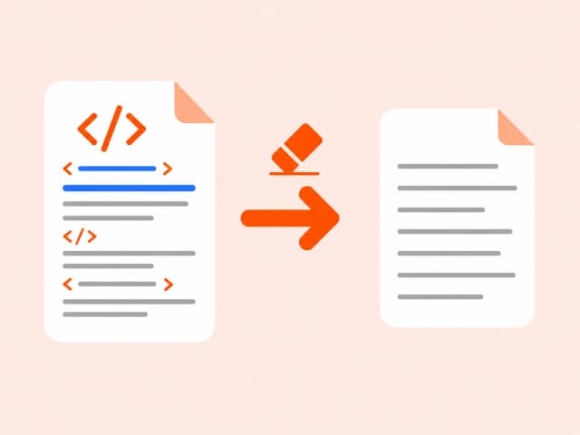 HTML to TXT illustration