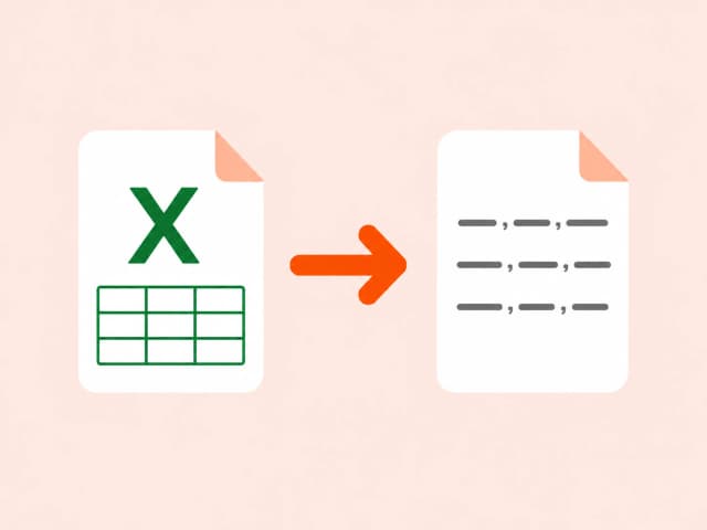 XLSX to CSV illustration
