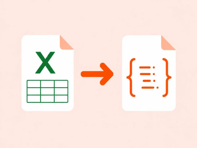 XLSX to JSON illustration
